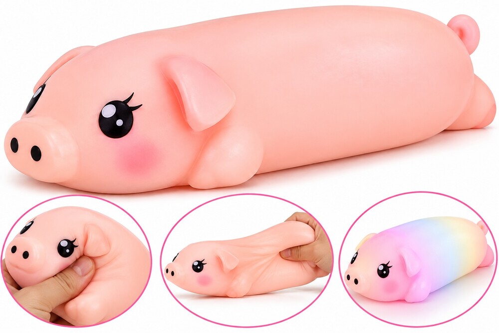 Pig Squishy Toy Slow Rising Pink Soft Stretchy Stress Relief